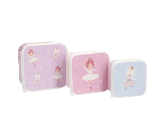 Tutete Ballet set 3 portamerenda senza BPA