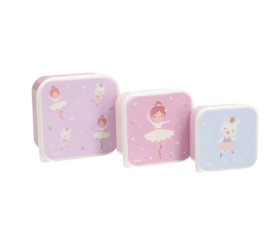 Tutete Ballet set 3 portamerenda senza BPA