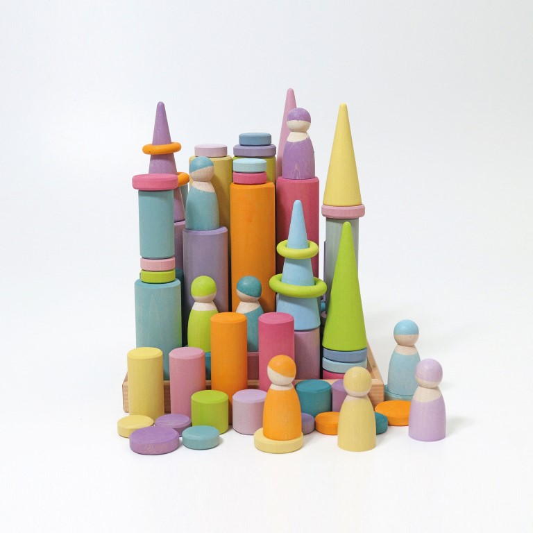 Grimm's Large Building Rollers Pastel costruzioni 25 pezzi
