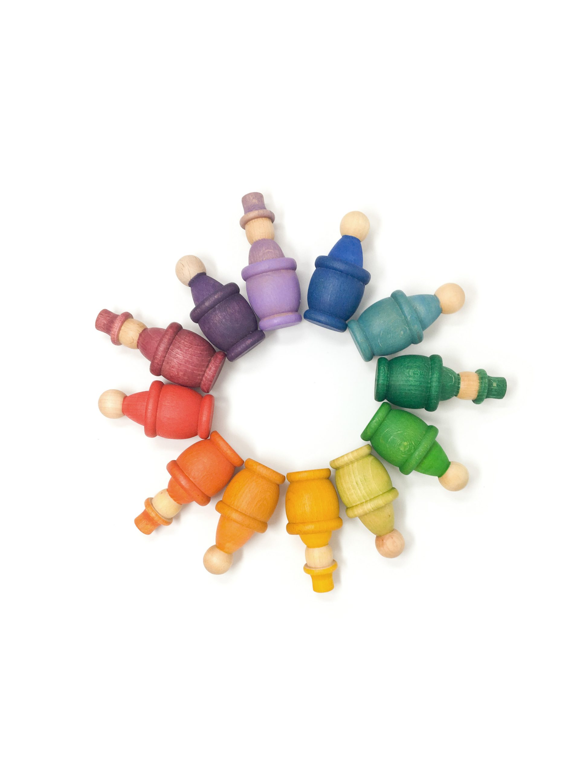 Grapat 12 porta uovo arcobaleno gioco legno 12 pezzi