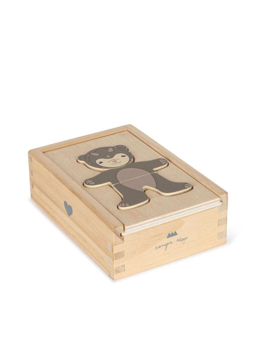 Konges Sløjd Teddy Animals puzzle legno 12 pezzi