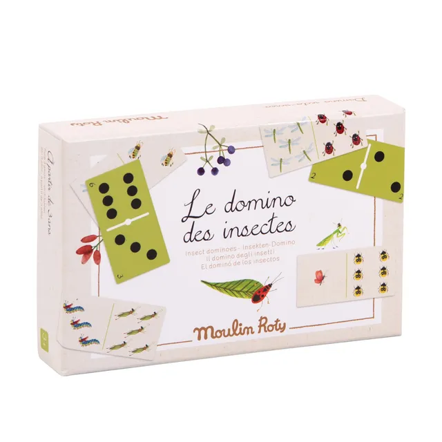 Moulin Roty Le Jardin domino insetti in cartone