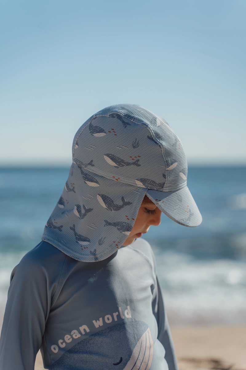Little Dutch Maglia Mare Bimbo Balene Blu Manica Lunga
