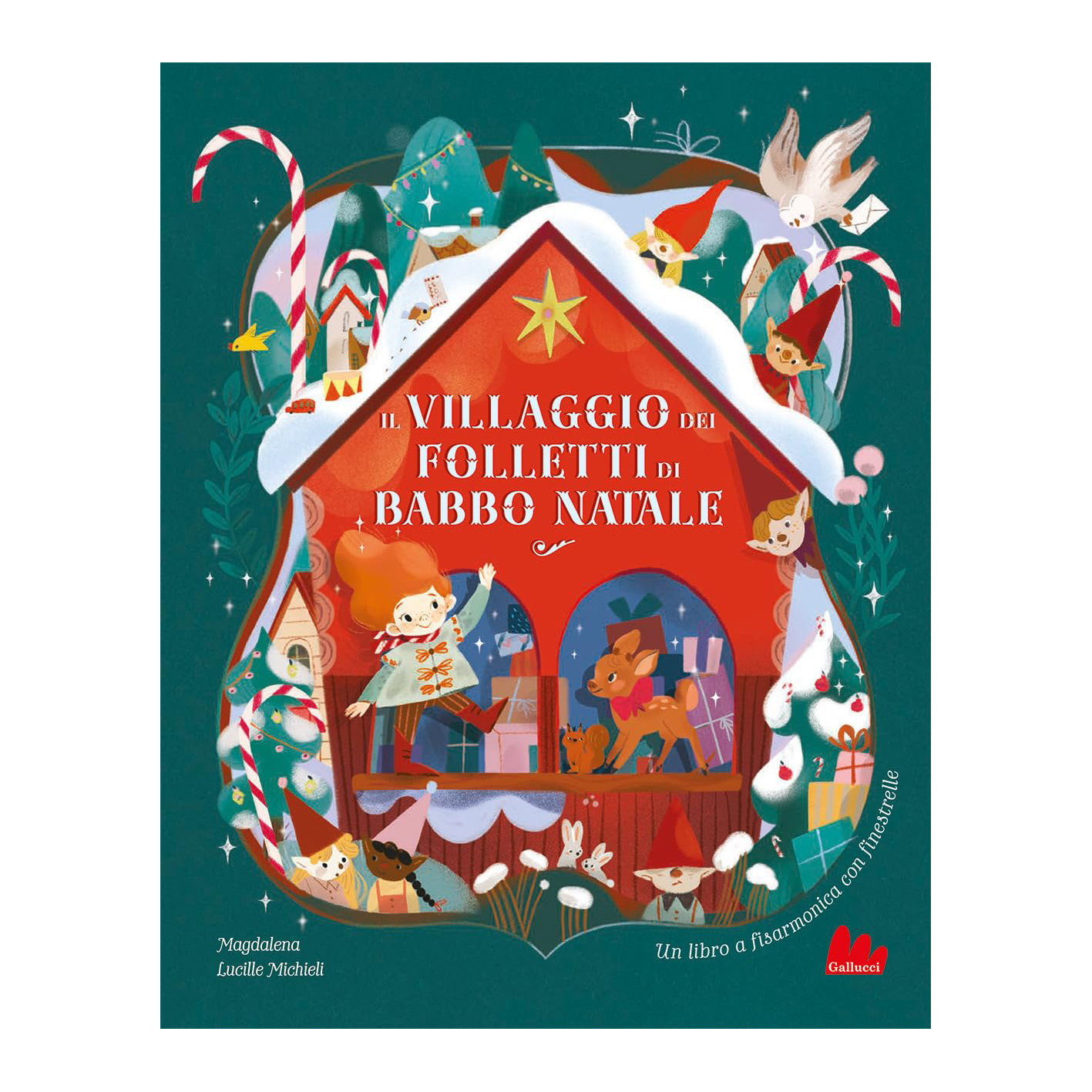 Gallucci Villaggio dei folletti di Babbo Natale libro alette