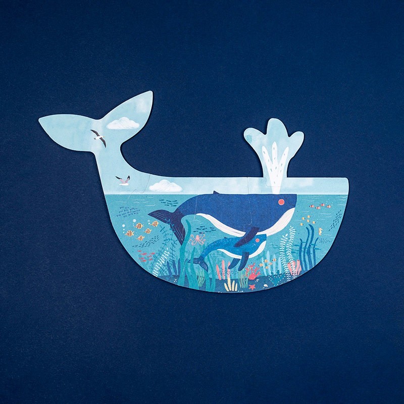 Londji Blue 7 puzzle progressivi animali mare