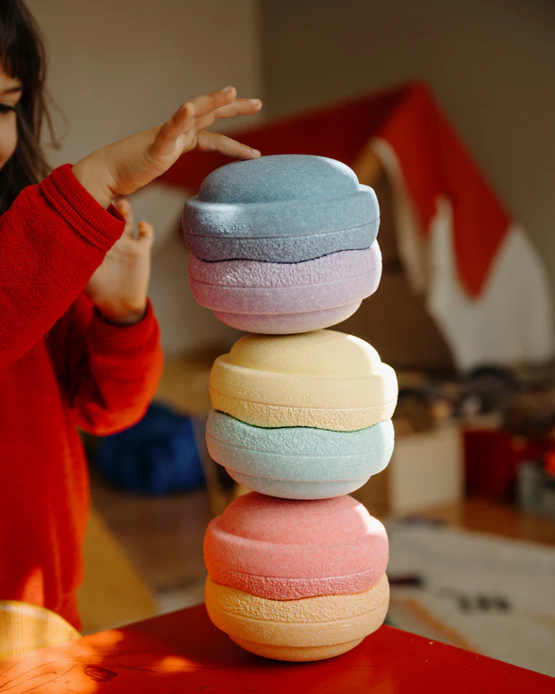 Stapelstein Mini Pastel elementi impilabili set 6 pezzi equilibrio
