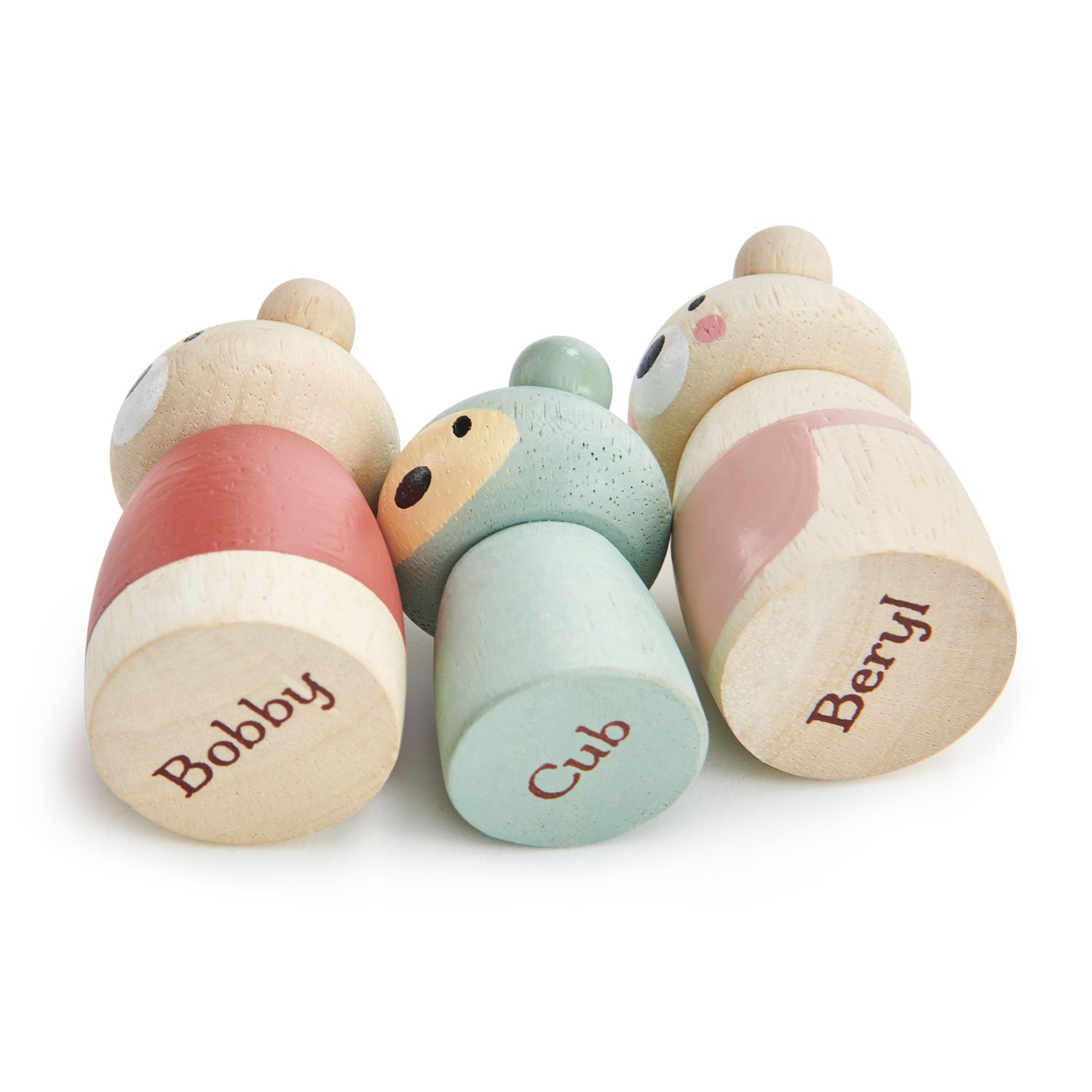 Tender Leaf Bear Tales personaggi legno 3 pezzi pastello