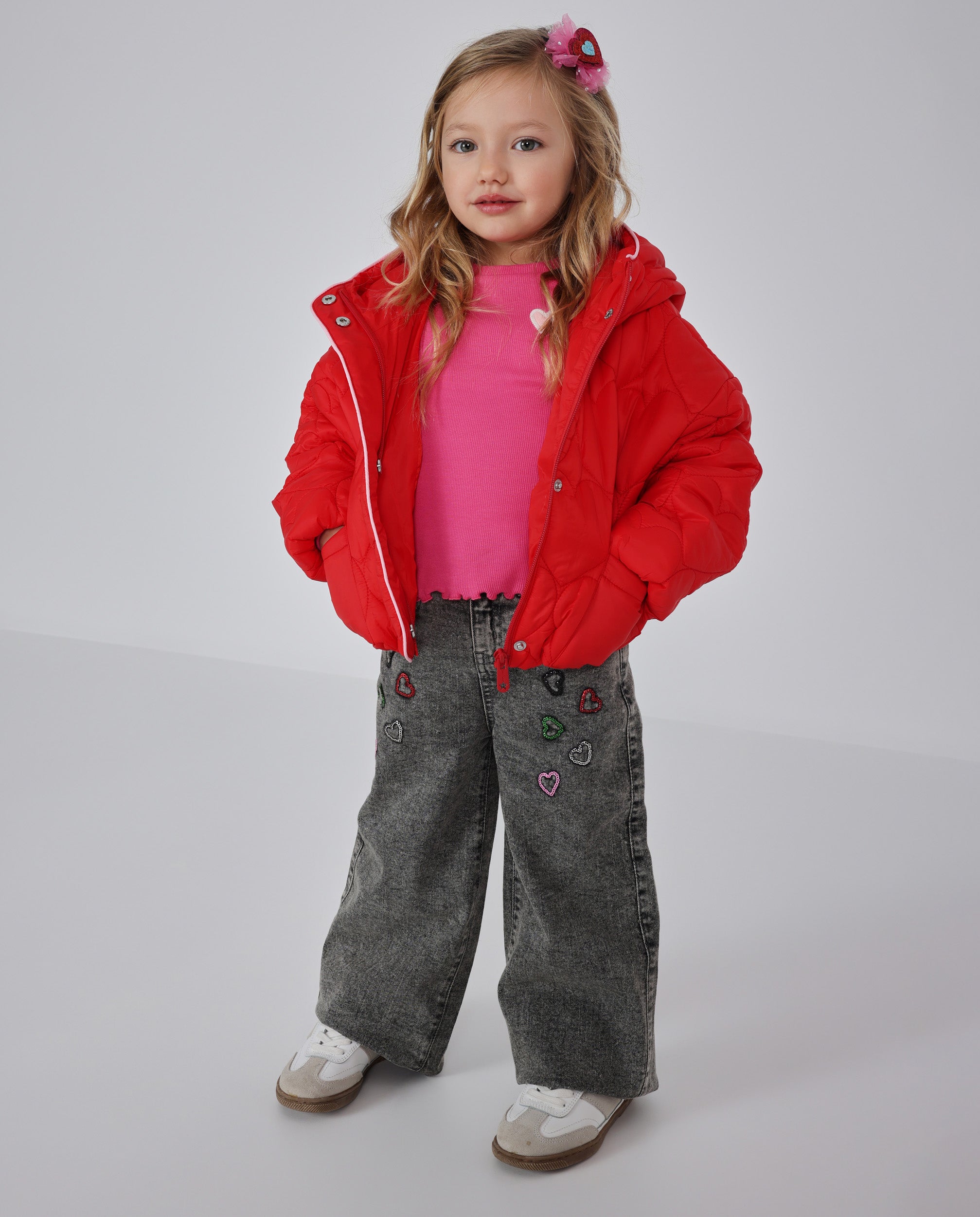 Tuc Tuc piumino bambina rosso con cappuccio