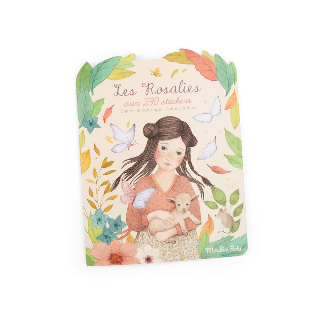 Moulin Roty Les Rosalies album da colorare 230 adesivi 4+ anni