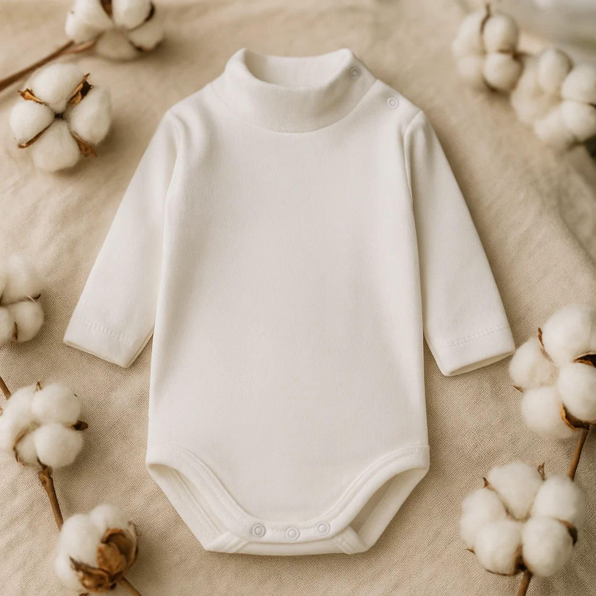 Babidu 1177 body neonato manica lunga bianco 3 anni cotone