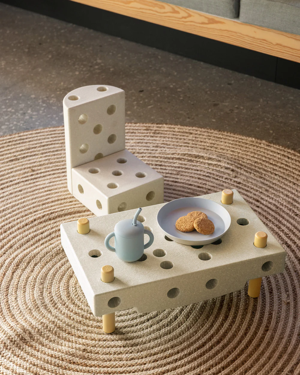 MODU Curiosity Set Gioco Costruzioni Sand-Yellow 14 Pezzi