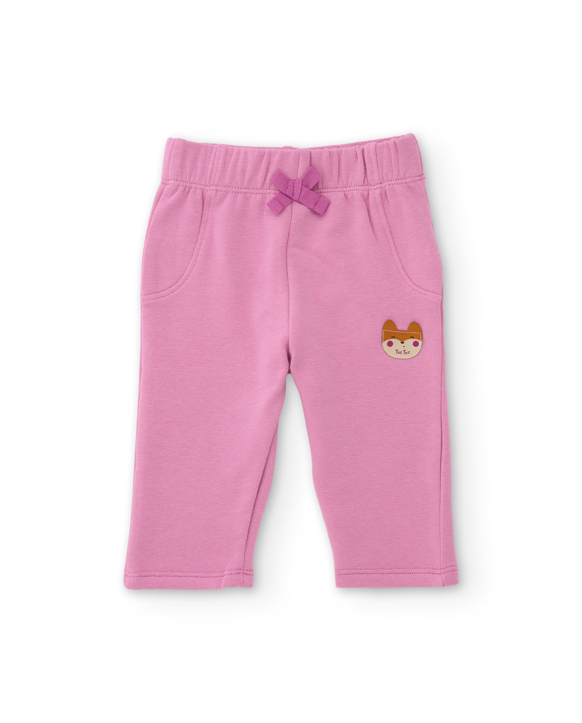 Tuc Tuc completo felpa volpe rosa neonata