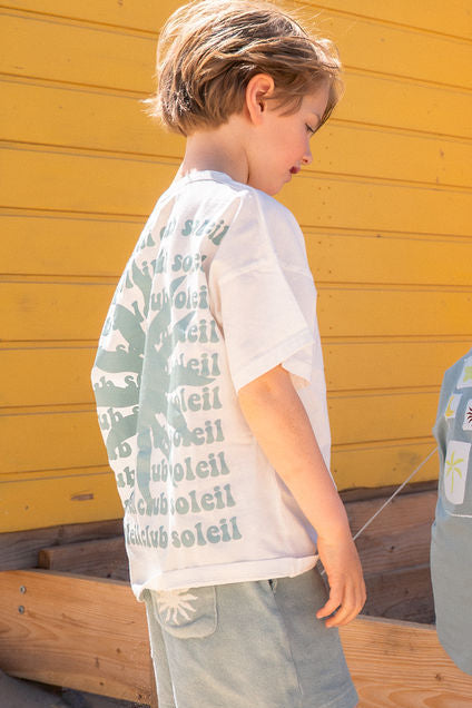Ella and Rapha Club Soleil t-shirt bambino ecru cotone bio