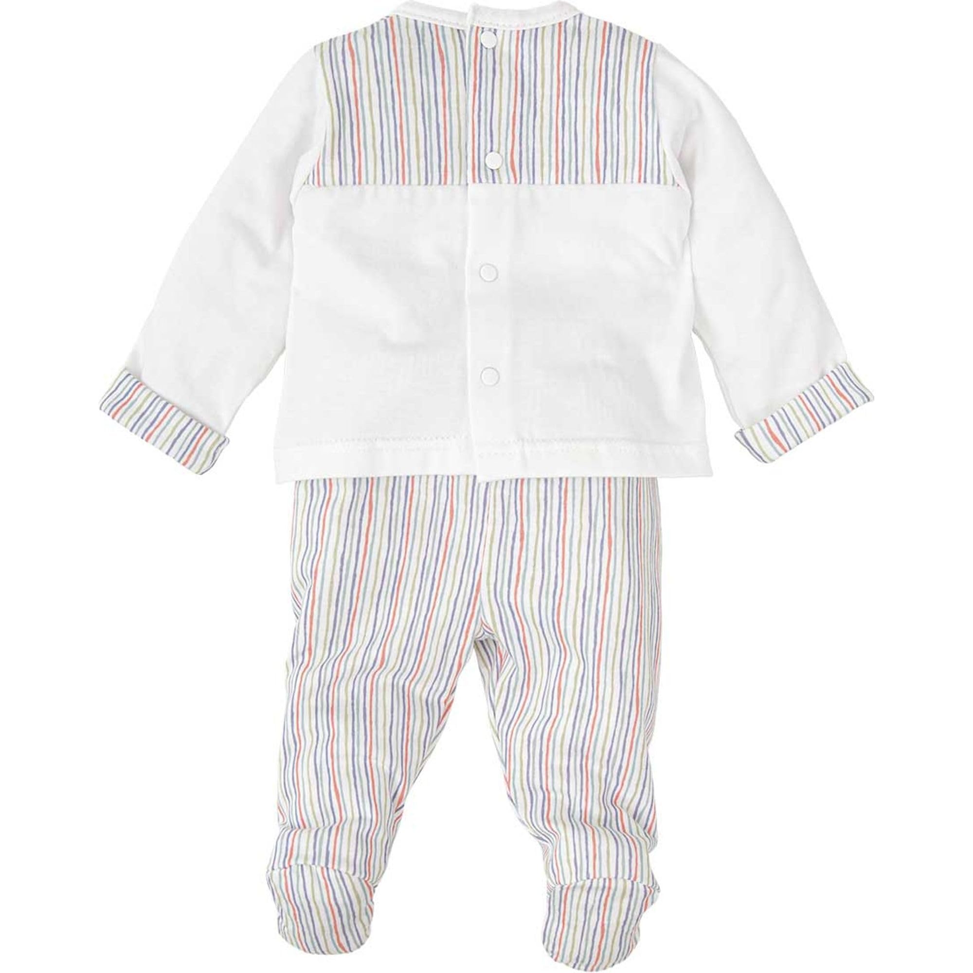 Babidu completo neonato maglia e ghettina righe 6 mesi cotone