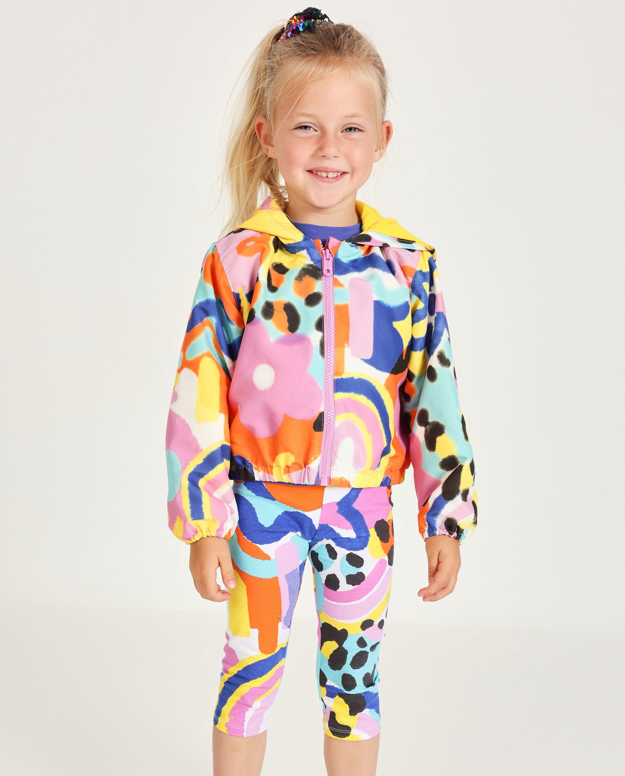Tuc Tuc giacca bimba multicolore con cappuccio mezza stagione