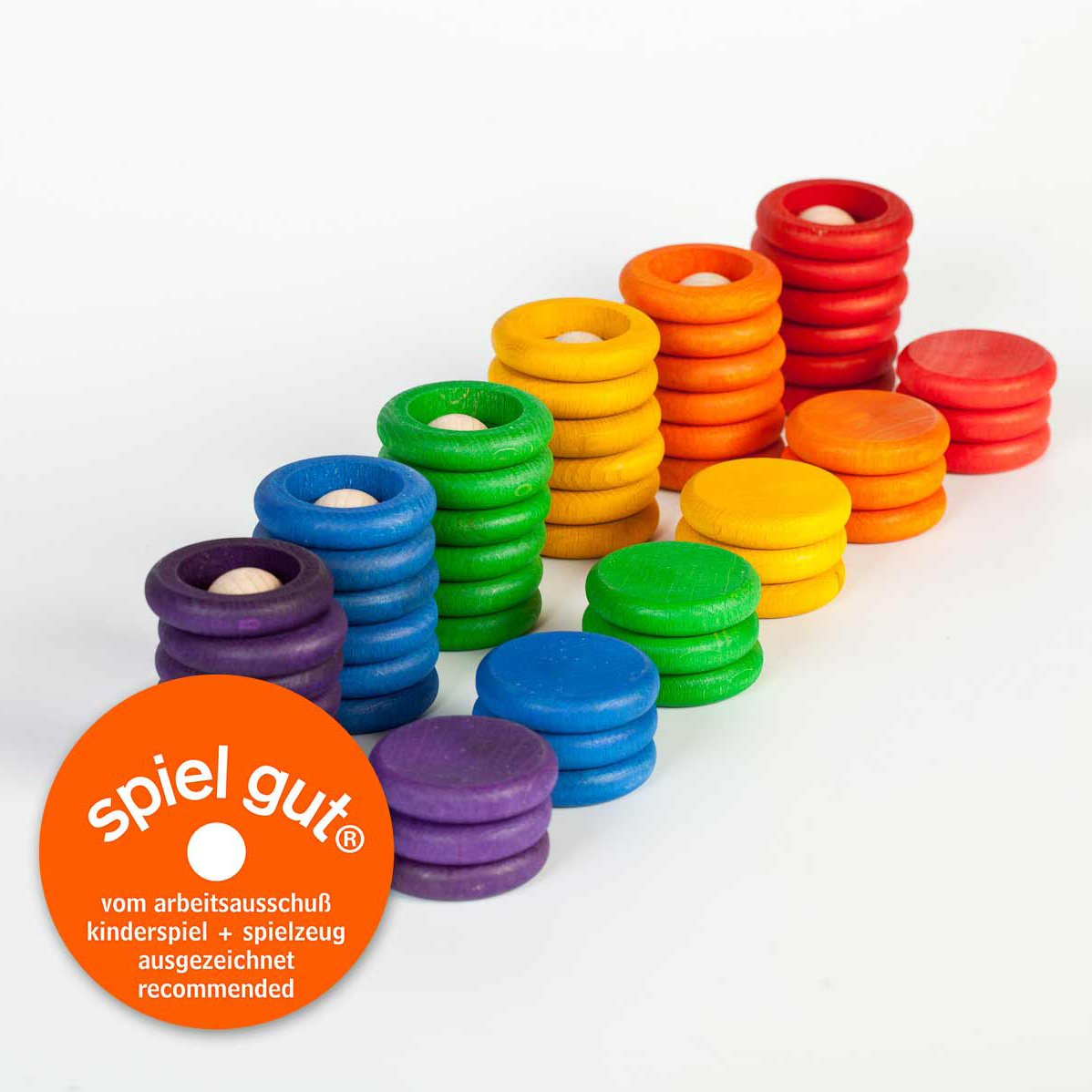 Grapat Nins monete anelli gioco in legno educativo