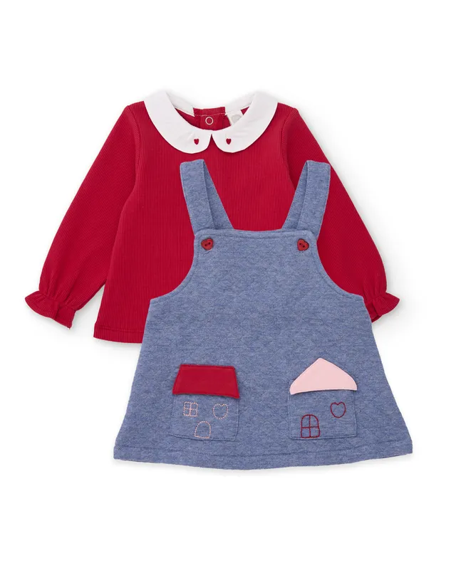 Tuc Tuc completo neonata azzurro abito maglia