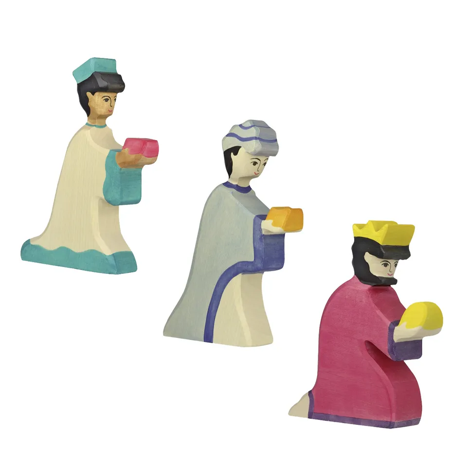 Holztiger 3 Re Magi personaggi legno per presepe