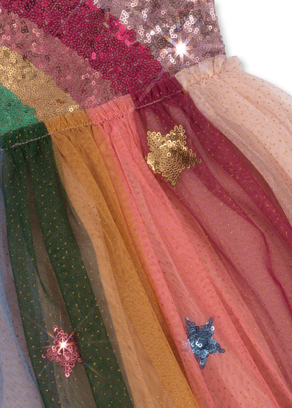 Konges Slojd Odette rainbow dress vestito bambina tulle 3 anni