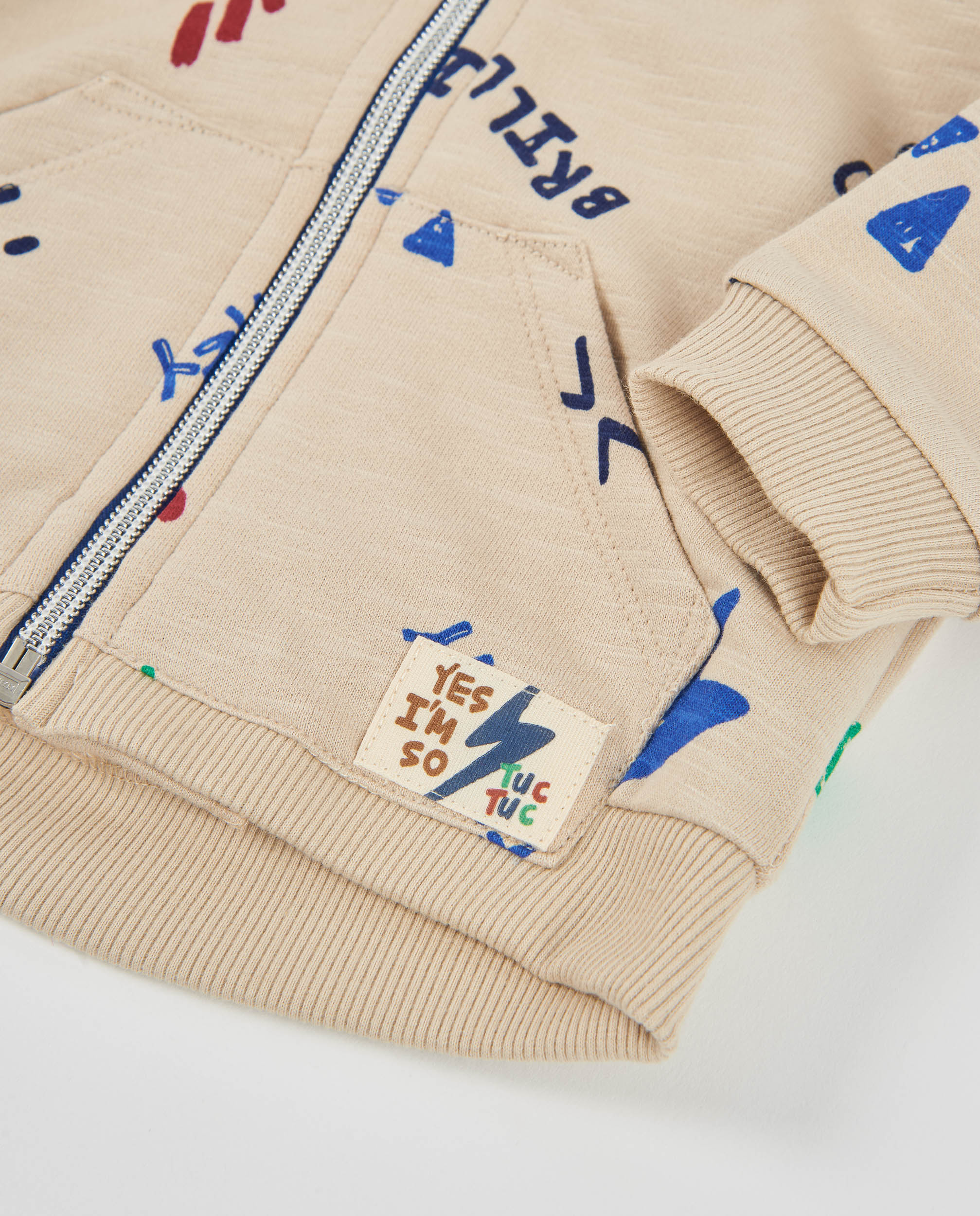 Tuc Tuc giacca pile bambino beige cappuccio