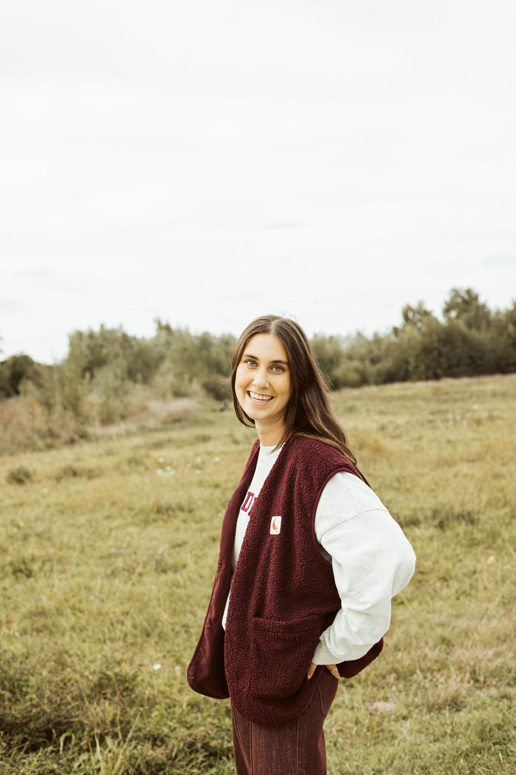 Ella and Rapha Teddy gilet bordeaux donna poliestere