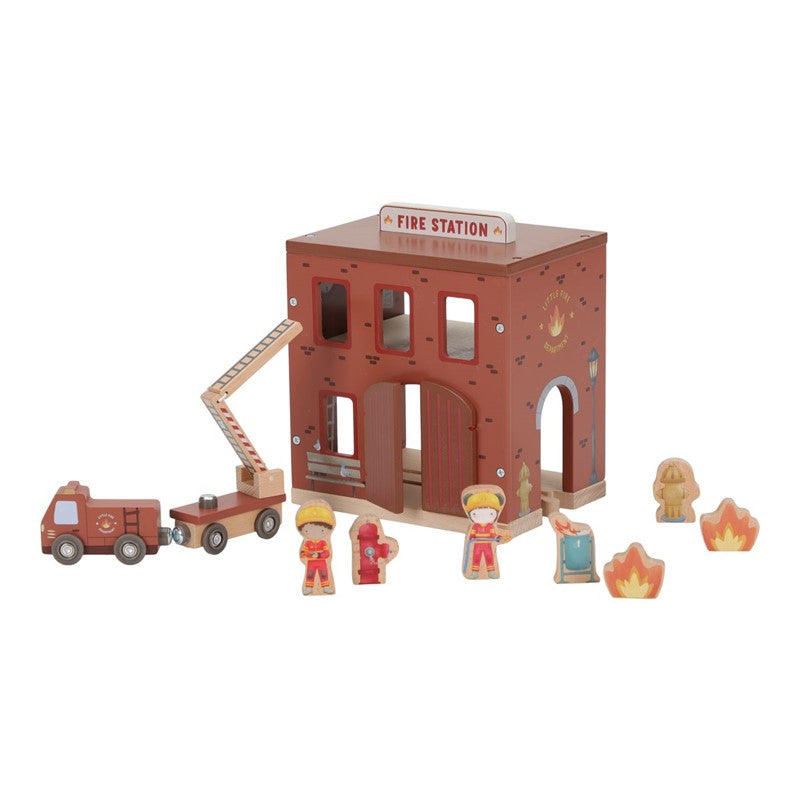 Little Dutch stazione pompieri legno con camion