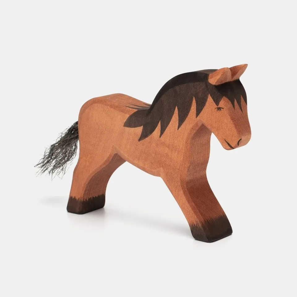 Ostheimer Cavallo Selvaggio Figura Legno Dipinta a Mano 13,7 cm