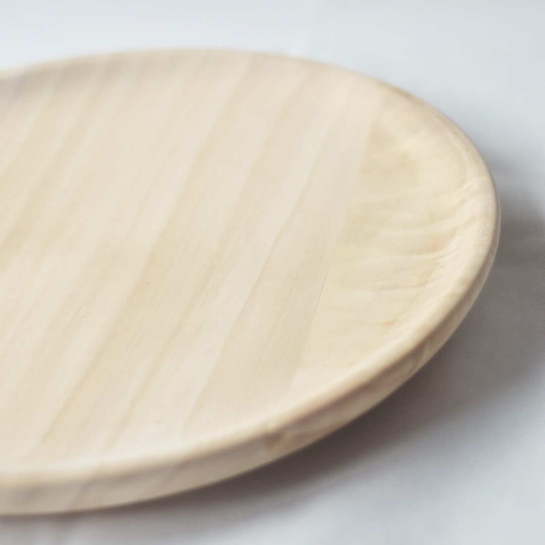 Vassoio rotondo legno naturale 30 cm per attività montessori
