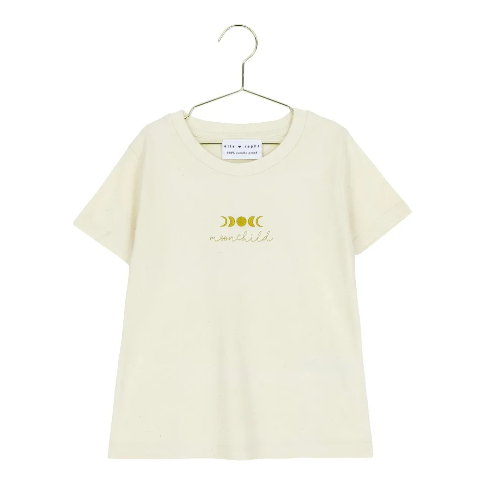 Ella and Rapha Moonchild t-shirt avorio cotone organico bimbo