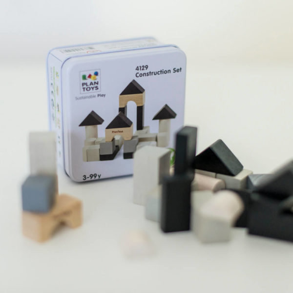 Plan Toys Mini Game costruzioni legno 24 pezzi monocrome
