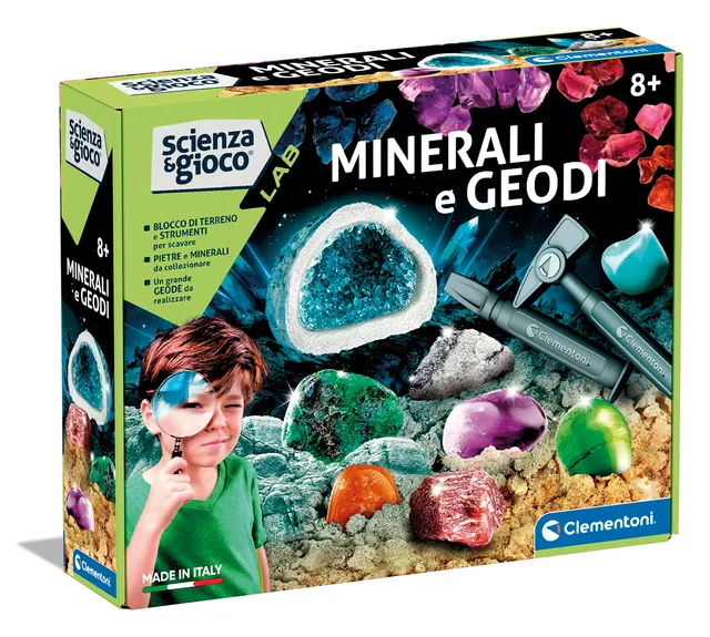 Clementoni Scienza e Gioco Minerali e Geodi Kit Scavo 8 Anni+