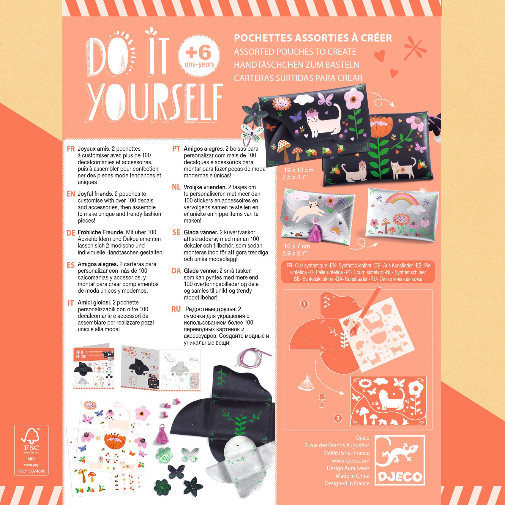 Djeco Joyful Friends kit creativo pochette 2 pezzi