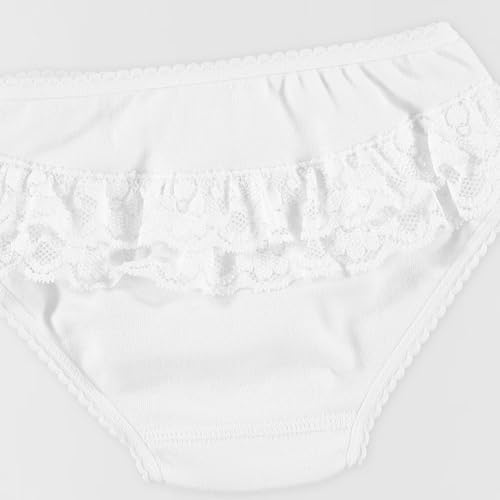 Babidu Slip Bambina Cotone Volant Bianco 8 Anni