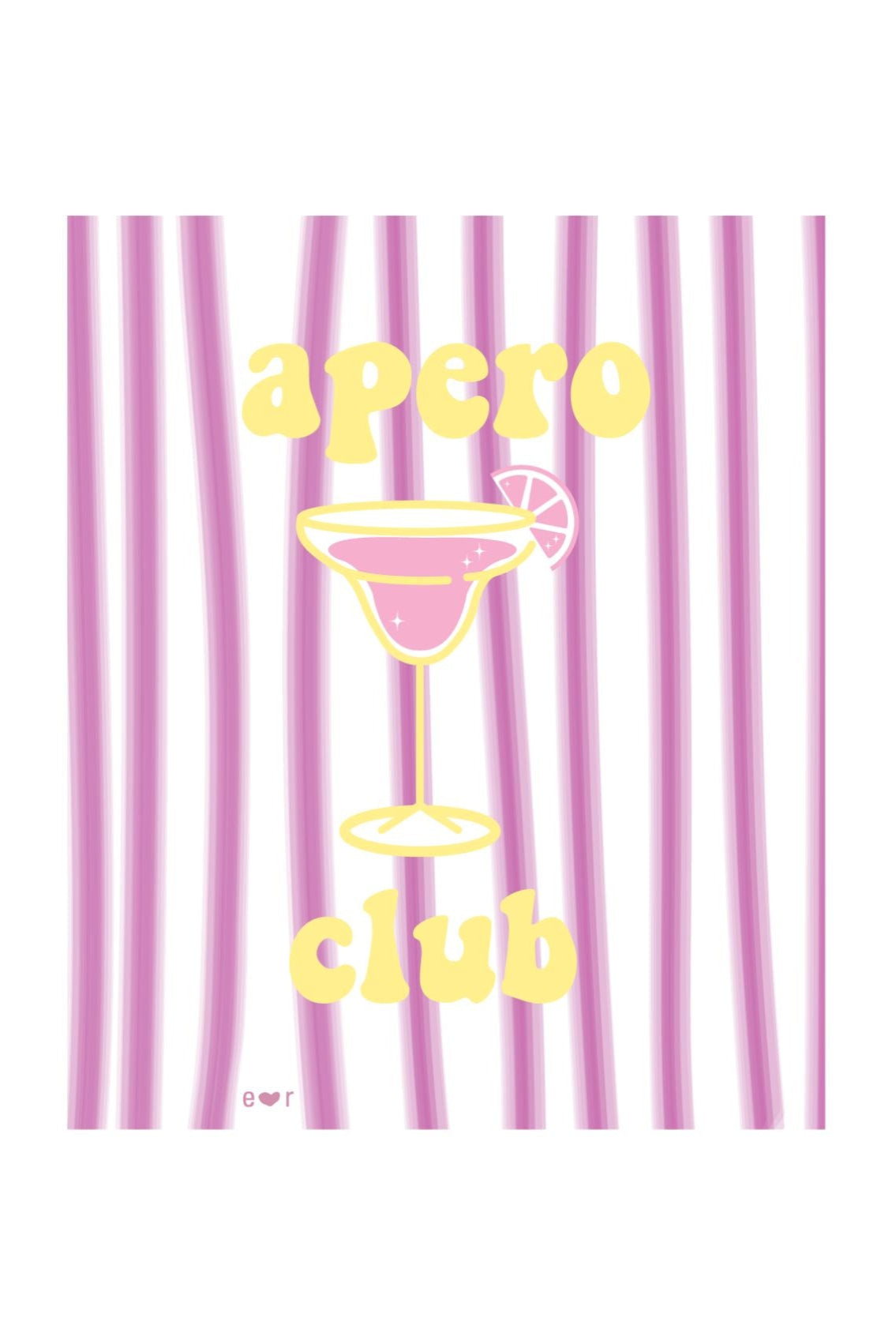 Ella and Rapha Apero Club t-shirt bianca loose fit cotone