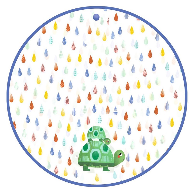 Djeco Turtle mantellina antipioggia 3-5 anni semitrasparente