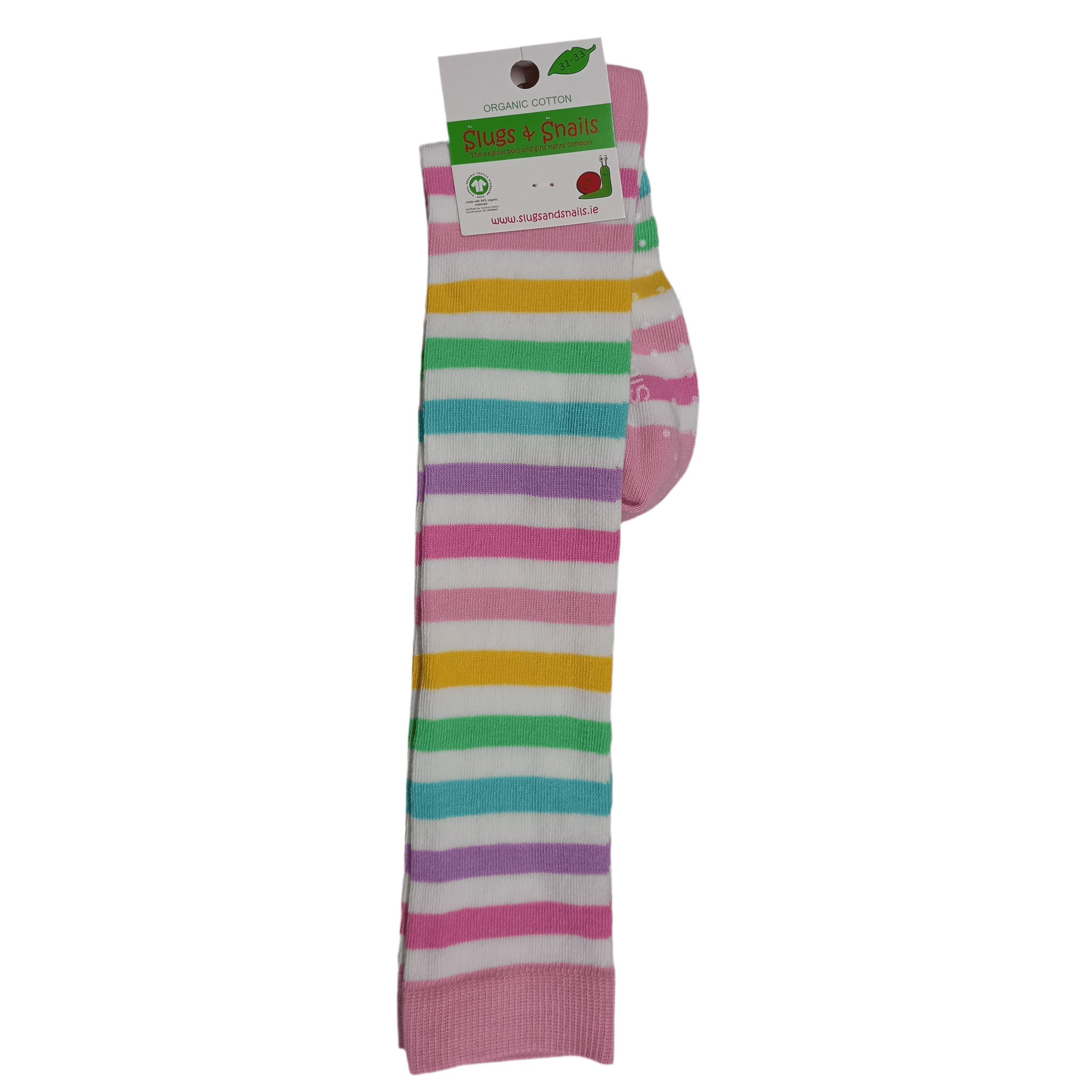 Slugs & Snails Pastel Stripe calzini alti 26-27 cotone bio