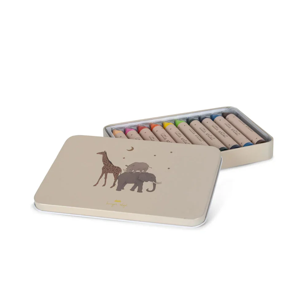 Konges Slojd Safari pastelli cera d'api 10 pezzi