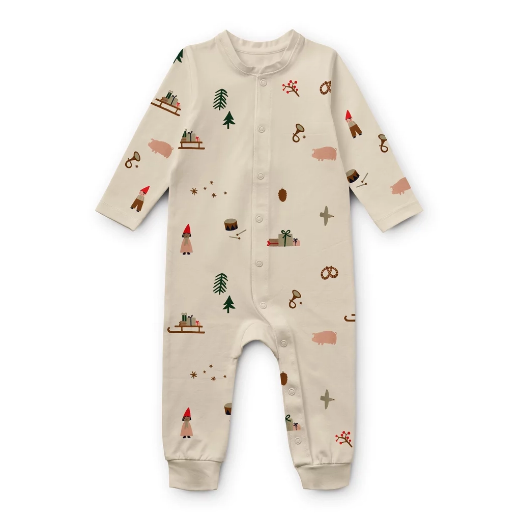 Liewood Holiday Tutina Cotone Organico Manica Lunga