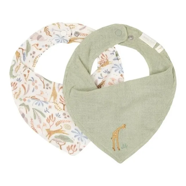 Little Dutch Safari Friends bavaglino bandana verde 2 pezzi