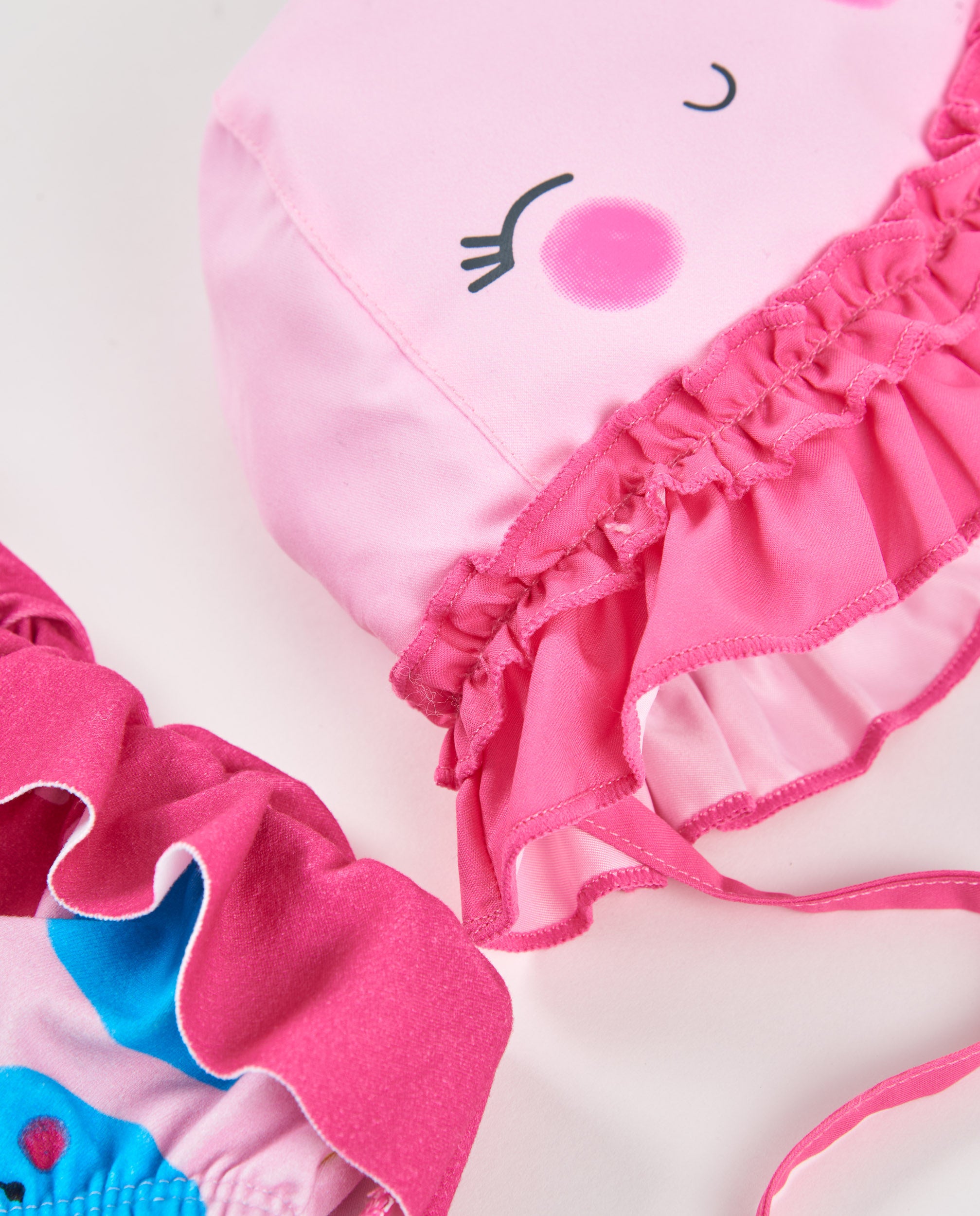 Tuc tuc costume neonata rosa con cappello UPF 50+