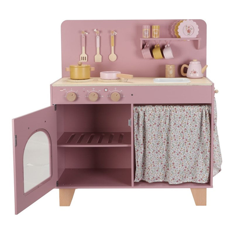 Little Dutch Cucina Rosa in Legno Giocattolo con Accessori