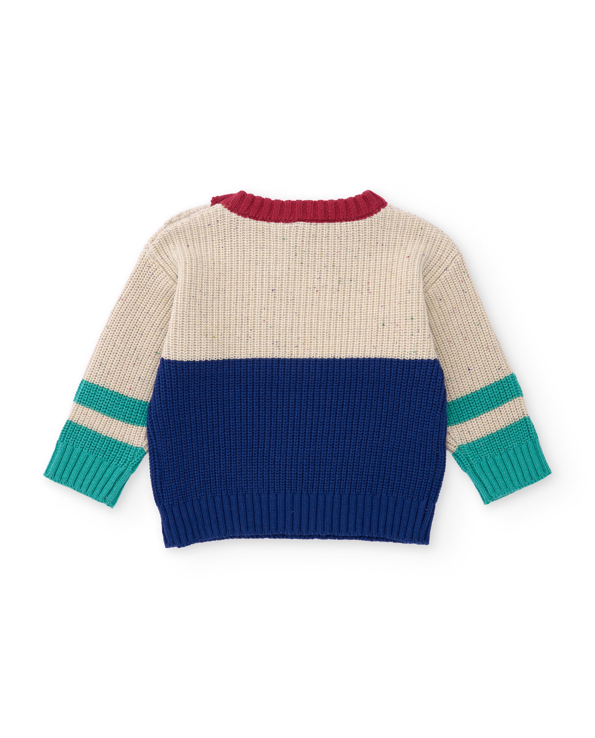 Tuc Tuc Maglione Bambino Ecrù Tricot Color Block