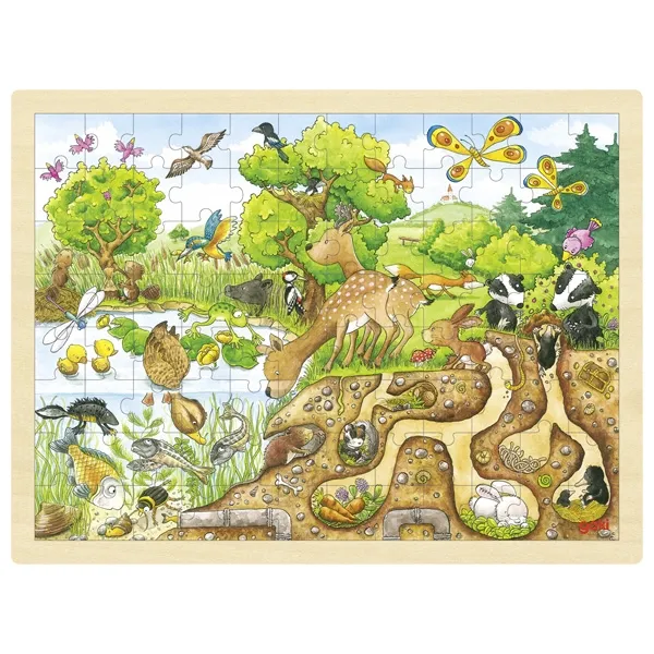 Goki Esploriamo la Natura puzzle legno 96 pezzi