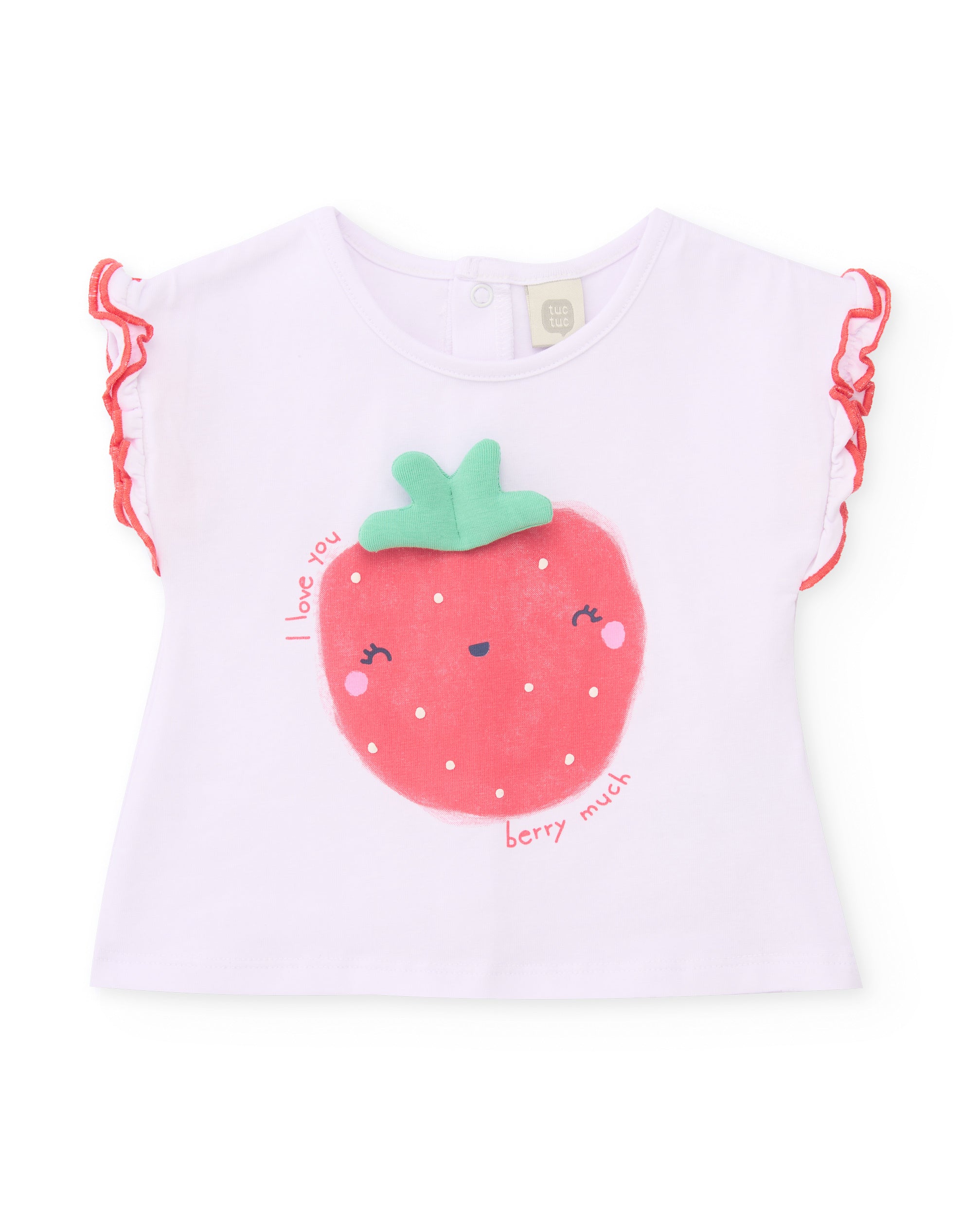 Tuc Tuc completino neonata maglia fragola bianco rosa