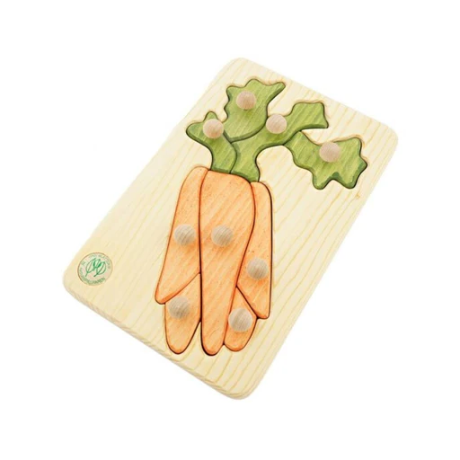 Drei Blätter Carota puzzle in legno primi incastri