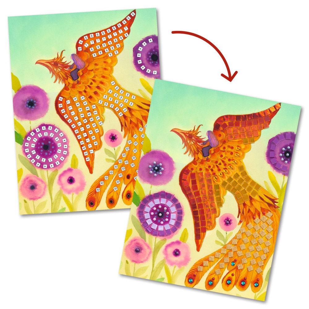 Djeco Mystical Creatures set mosaico bambini 4 quadri
