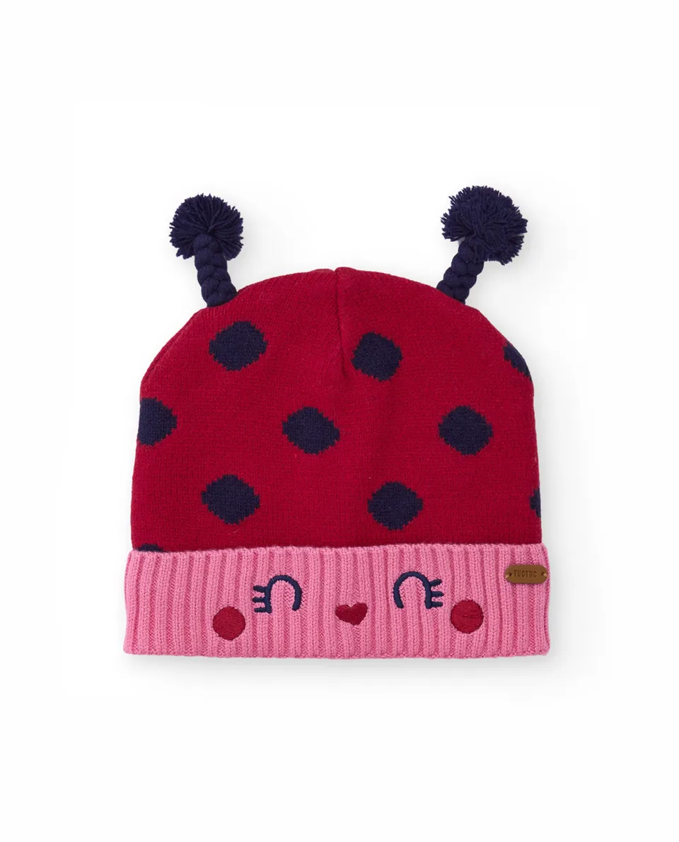 Tuc Tuc Good Wood cappello bambina rosso pois antenne