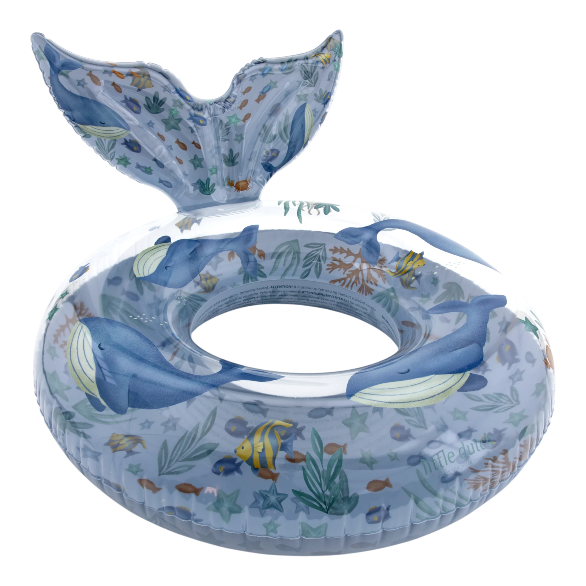 Little Dutch salvagente blu coda balena 91 cm PVC