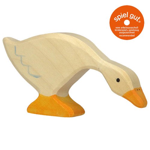 Holztiger Oca che mangia figura in legno