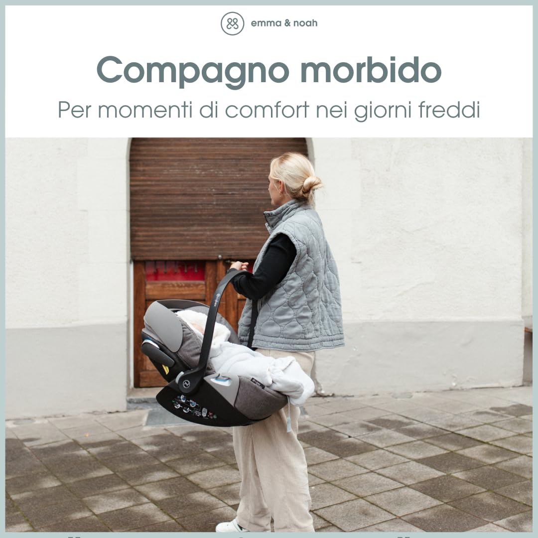 emma & noah Coperta ovetto con piedini Essential Mint trapuntata
